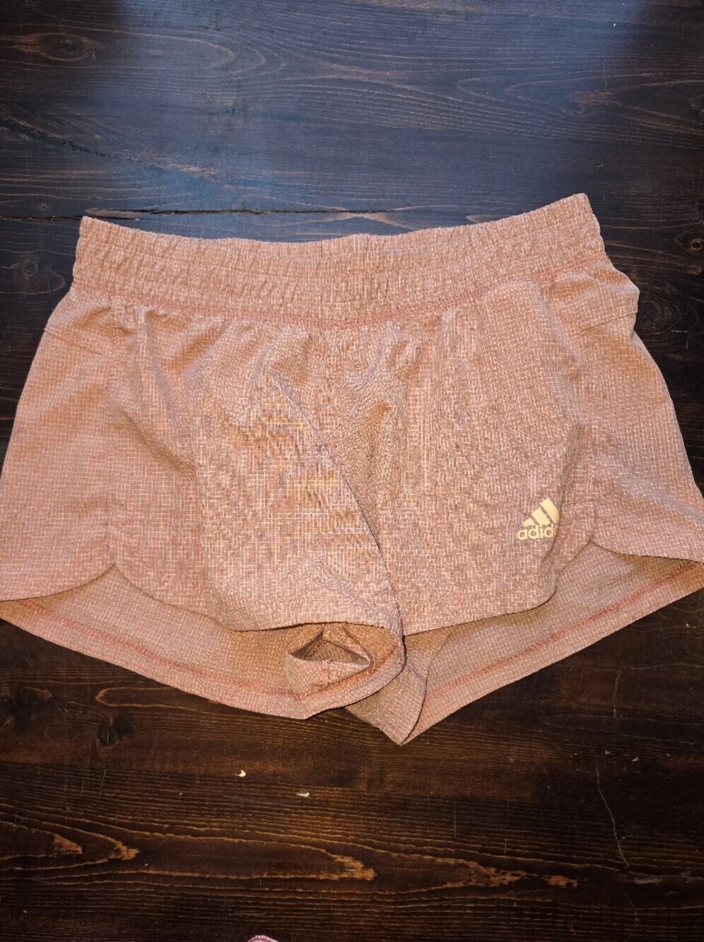 Adidas Women’s Peach Coral Grid Ripstop Running Shorts | Size XS